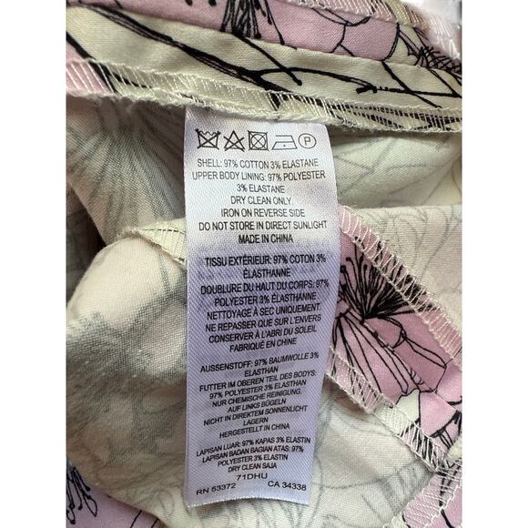 French Connection Flight of Fancy Purple/White Sheath Dress Size 4 - Picture 6 of 7